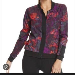 Fabletics Women's Bomber Jacket - Black and Red